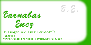 barnabas encz business card